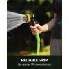 image:imageRAINPOINT Garden Hose Nozzle Heavy Duty  100 Metal Thumb Control Spray Nozzles for Garden Hose High Pressure 10 Patterns Water Hose Nozzle for Car Wash Watering Lawn and Pets GreenYellow