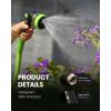 image:imageRAINPOINT Garden Hose Nozzle Heavy Duty  100 Metal Thumb Control Spray Nozzles for Garden Hose High Pressure 10 Patterns Water Hose Nozzle for Car Wash Watering Lawn and Pets GreenGreen