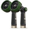 image:imageRAINPOINT Garden Hose Nozzle Heavy Duty  100 Metal Thumb Control Spray Nozzles for Garden Hose High Pressure 10 Patterns Water Hose Nozzle for Car Wash Watering Lawn and Pets GreenBottle Green