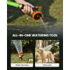image:imageRAINPOINT Garden Hose Nozzle Heavy Duty  100 Metal Thumb Control Spray Nozzles for Garden Hose High Pressure 10 Patterns Water Hose Nozzle for Car Wash Watering Lawn and Pets GreenOrange