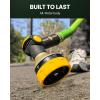 image:imageRAINPOINT Garden Hose Nozzle Heavy Duty  100 Metal Thumb Control Spray Nozzles for Garden Hose High Pressure 10 Patterns Water Hose Nozzle for Car Wash Watering Lawn and Pets GreenYellow
