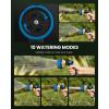 image:imageRAINPOINT Garden Hose Nozzle Heavy Duty  100 Metal Thumb Control Spray Nozzles for Garden Hose High Pressure 10 Patterns Water Hose Nozzle for Car Wash Watering Lawn and Pets GreenBlue