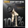 image:imageRAINPOINT Garden Hose Nozzle Heavy Duty Metal Hose Sprayer Nozzle 9 Adjustable Spray Patterns High Pressure Hose Sprayer for Watering Plants Lawns Car and Pet Washing BlackBlack