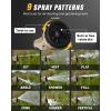 image:imageRAINPOINT Garden Hose Nozzle Heavy Duty Metal Hose Sprayer Nozzle 9 Adjustable Spray Patterns High Pressure Hose Sprayer for Watering Plants Lawns Car and Pet Washing BlackBlack