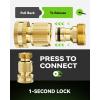 image:imageRainPoint Quick Connect Hose Fittings 34 GHT  Solid Brass Garden Hose Connectors NoLeak Design amp Universal Fit for Instant Connection 2 Sets6