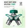 image:imageRAINPOINT Garden Hose Splitter 2 Way Heavy Duty 34 Connector Water Hose Bib Y Spigot Splitter with ShutOff Valve 100 Metal Body Full Flow Outdoor Water Faucet Adapter Fittings 1 PackGreen