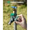 image:imageRAINPOINT Garden Hose Splitter 2 Way Heavy Duty 34 Connector Water Hose Bib Y Spigot Splitter with ShutOff Valve 100 Metal Body Full Flow Outdoor Water Faucet Adapter Fittings 1 PackGreen