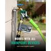 image:imageRAINPOINT Garden Hose Splitter 2 Way Heavy Duty 34 Connector Water Hose Bib Y Spigot Splitter with ShutOff Valve 100 Metal Body Full Flow Outdoor Water Faucet Adapter Fittings 1 PackGreen