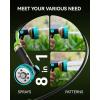 image:imageRAINPOINT Hose Sprayer Nozzle Heavy Duty  8 Spray Patterns Garden Hose Nozzle with Adjustable Flow Control for Watering Plants Washing CarsWashing Pets Thumb Control GreenBlue