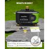 image:imageRAINPOINT WiFi Sprinkler Timer 4 Zone Outdoor Smart Water Timer for Garden Hose with Brass InletampOutlet Custom Programs via APPVoice Control for Automatic Watering System Without HubGreen