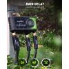 image:imageRAINPOINT WiFi Sprinkler Timer 4 Zone Outdoor Smart Water Timer for Garden Hose with Brass InletampOutlet Custom Programs via APPVoice Control for Automatic Watering System Without HubGreen