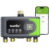 image:imageRAINPOINT WiFi Sprinkler Timer 4 Zone Outdoor Smart Water Timer for Garden Hose with Brass InletampOutlet Custom Programs via APPVoice Control for Automatic Watering System Without HubGreen