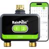 image:imageRainPoint WiFi Water Timer for Garden Hose with Brass Inlet amp Outlet 2Zone Smart Hose Timer WiFi Irrigation Controller via APPVoice Control Automatic Sprinkler Watering System for Lawns and YardGreen