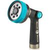 image:imageRAINPOINT Hose Sprayer Nozzle Heavy Duty  8 Spray Patterns Garden Hose Nozzle with Adjustable Flow Control for Watering Plants Washing CarsWashing Pets Thumb Control GreenBlue