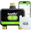 image:imageRainPoint WiFi Water Timer for Garden Hose with Brass Inlet amp Outlet 2Zone Smart Hose Timer WiFi Irrigation Controller via APPVoice Control Automatic Sprinkler Watering System for Lawns and YardGreen