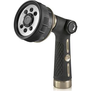 image:imageRAINPOINT Hose Sprayer Nozzle Heavy Duty  8 Spray Patterns Garden Hose Nozzle with Adjustable Flow Control for Watering Plants Washing CarsWashing Pets Thumb Control GreenBlack