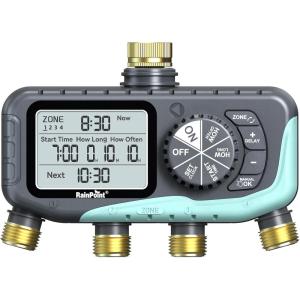 image:imageRAINPOINT Sprinkler Timer 4 Zone Water Timer for Programmable for Soaker Hose with Rain DelayManualAutomatic Watering System Digital Irrigation for Yard LawnBlue