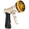 image:imageRAINPOINT Garden Hose Nozzle with 9 Adjustable Spray Patterns Heavy Duty1Pack Orange