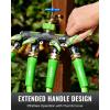 image:imageRAINPOINT 4 Way Garden Hose Splitter 100 Metal Heavy Duty Water Hose Splitter with Individual ShutOff Valves 34 GHT High Flow Outdoor Faucet Splitter 181 Extra Long Handle GreenGreen