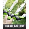 image:imageRAINPOINT 4 Way Garden Hose Splitter 100 Metal Heavy Duty Water Hose Splitter with Individual ShutOff Valves 34 GHT High Flow Outdoor Faucet Splitter 181 Extra Long Handle GreenGreen