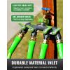 image:imageRAINPOINT 4 Way Garden Hose Splitter 100 Metal Heavy Duty Water Hose Splitter with Individual ShutOff Valves 34 GHT High Flow Outdoor Faucet Splitter 181 Extra Long Handle GreenGreen