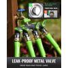 image:imageRAINPOINT 4 Way Garden Hose Splitter 100 Metal Heavy Duty Water Hose Splitter with Individual ShutOff Valves 34 GHT High Flow Outdoor Faucet Splitter 181 Extra Long Handle GreenGreen