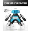 image:imageRAINPOINT Garden Hose Splitter 2 Way All Metal Heavy Duty Water Hose Y Splitter With 205 Extra Long Side Handle amp Shut Off Valves 34 Inch GHT Thread Connector For Outdoor Spigot Faucet BlueBlue