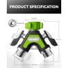 image:imageRAINPOINT Garden Hose Splitter 2 Way All Metal Heavy Duty Water Hose Y Splitter With 205 Extra Long Side Handle amp Shut Off Valves 34 Inch GHT Thread Connector For Outdoor Spigot Faucet BlueGreen