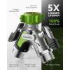 image:imageRAINPOINT Garden Hose Splitter 2 Way All Metal Heavy Duty Water Hose Y Splitter With 205 Extra Long Side Handle amp Shut Off Valves 34 Inch GHT Thread Connector For Outdoor Spigot Faucet BlueGreen