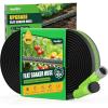 image:imageRAINPOINT Soaker Hose 25FT 80 WaterSaving Flat Drip Hose Leakproof and Flexible with Anodized Aluminum Ends Double Layer Gardening Irrigation Hoses for Gardens Vegetables and Trees GreenGreen
