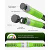 image:imageRAINPOINT Soaker Hose 25FT 80 WaterSaving Flat Drip Hose Leakproof and Flexible with Anodized Aluminum Ends Double Layer Gardening Irrigation Hoses for Gardens Vegetables and Trees GreenGreen