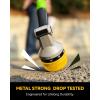 image:imageRAINPOINT FullMetal Garden Hose Nozzle Heavy Duty Water Hose Nozzle Sprayer With 10 Adjustable Patterns amp High FlowThumb Control For Flow Adjustment Ideal For Watering Washing CleaningBlackYellow
