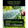 image:imageRAINPOINT FullMetal Garden Hose Nozzle Heavy Duty Water Hose Nozzle Sprayer With 10 Adjustable Patterns amp High FlowThumb Control For Flow Adjustment Ideal For Watering Washing CleaningBlackGreen