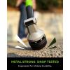 image:imageRAINPOINT FullMetal Garden Hose Nozzle Heavy Duty Water Hose Nozzle Sprayer With 10 Adjustable Patterns amp High FlowThumb Control For Flow Adjustment Ideal For Watering Washing CleaningBlackBlack