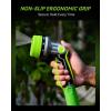 image:imageRAINPOINT FullMetal Garden Hose Nozzle Heavy Duty Water Hose Nozzle Sprayer With 10 Adjustable Patterns amp High FlowThumb Control For Flow Adjustment Ideal For Watering Washing CleaningBlackGreen