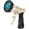 image:imageRAINPOINT Garden Hose Nozzle 9 Spray Patterns Hose Sprayer Nozzle Heavy Duty Metal Water Hose Nozzle Adjustable Hand Sprayer Watering Plants and Lawn Pet Showering GreenBlue