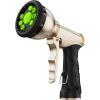image:imageRAINPOINT Garden Hose Nozzle 9 Spray Patterns Hose Sprayer Nozzle Heavy Duty Metal Water Hose Nozzle Adjustable Hand Sprayer Watering Plants and Lawn Pet Showering GreenGreen