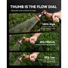 image:imageRAINPOINT Spray Nozzles for Garden Hose  10 Spray Patterns Garden Hose Nozzle with Adjustable Flow Control for Watering Plants Washing CarsWashing Pets Thumb Control GreenOrange