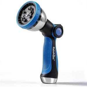 image:imageRAINPOINT Spray Nozzles for Garden Hose  10 Spray Patterns Garden Hose Nozzle with Adjustable Flow Control for Watering Plants Washing CarsWashing Pets Thumb Control GreenBlue