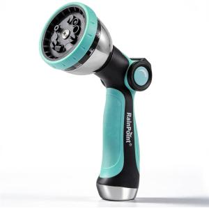 image:imageRAINPOINT Spray Nozzles for Garden Hose  10 Spray Patterns Garden Hose Nozzle with Adjustable Flow Control for Watering Plants Washing CarsWashing Pets Thumb Control GreenCeleste