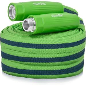 image:imageRAINPOINT Garden Hose 50FT Up to 60 Lighter NonExpanding Water Hose with TPE Inner Tube Lightweight amp Flexible AntiKink Hose 800D Oxford Fabric WeatherResistant 450PSI Burst 34 Fittings75FT