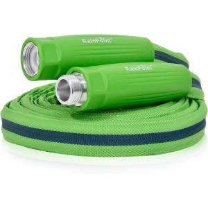 image:imageRAINPOINT Garden Hose 50FT Up to 60 Lighter NonExpanding Water Hose with TPE Inner Tube Lightweight amp Flexible AntiKink Hose 800D Oxford Fabric WeatherResistant 450PSI Burst 34 Fittings25FT
