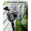 image:imageRAINPOINT Sprinkler Timer for Garden Hose  Hose Timer with Cycle amp SoakRain DelayAutomatic WateringManual Watering Programmable Irrigation System with Large Display Brass Inlet amp OutletMint Green
