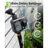 image:imageRAINPOINT Sprinkler Timer for Garden Hose  Hose Timer with Cycle amp SoakRain DelayAutomatic WateringManual Watering Programmable Irrigation System with Large Display Brass Inlet amp OutletMint Green