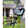 image:imageRAINPOINT Sprinkler Timer for Garden Hose  Hose Timer with Cycle amp SoakRain DelayAutomatic WateringManual Watering Programmable Irrigation System with Large Display Brass Inlet amp OutletMint Green