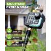 image:imageRAINPOINT Sprinkler Timer for Garden Hose  Hose Timer with Cycle amp SoakRain DelayAutomatic WateringManual Watering Programmable Irrigation System with Large Display Brass Inlet amp OutletMint Green