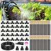 image:imageRAINPOINT 50FT Drip Irrigation System Garden Watering Kit with 15pcs 360Adjustable Copper Nozzles Automatic Atomizing Watering Sprinkler System for Greenhouse Lawn Raised Beds Outdoor PlantsGreen