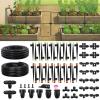 image:imageRAINPOINT Drip Irrigation System QuickConnect Garden Watering System Kit with Adjustable Sprinkler Emitters for Greenhouse Yard Lawn Raised Bed50FT Main Tube and 100FT 14 Irrigation Tubing