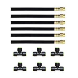 image:imageRAINPOINT 50FT Drip Irrigation System Garden Watering Kit with 15pcs 360Adjustable Copper Nozzles Automatic Atomizing Watering Sprinkler System for Greenhouse Lawn Raised Beds Outdoor PlantsGreen