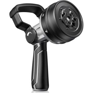 image:imageRAINPOINT Heavy Duty Firemans Hose Nozzle 7 Modes Water Hose Nozzle with Adjustable Flow Control Ergonomic Grip for Garden Watering Car Washing Pet Bathing amp Outdoor Cleaning